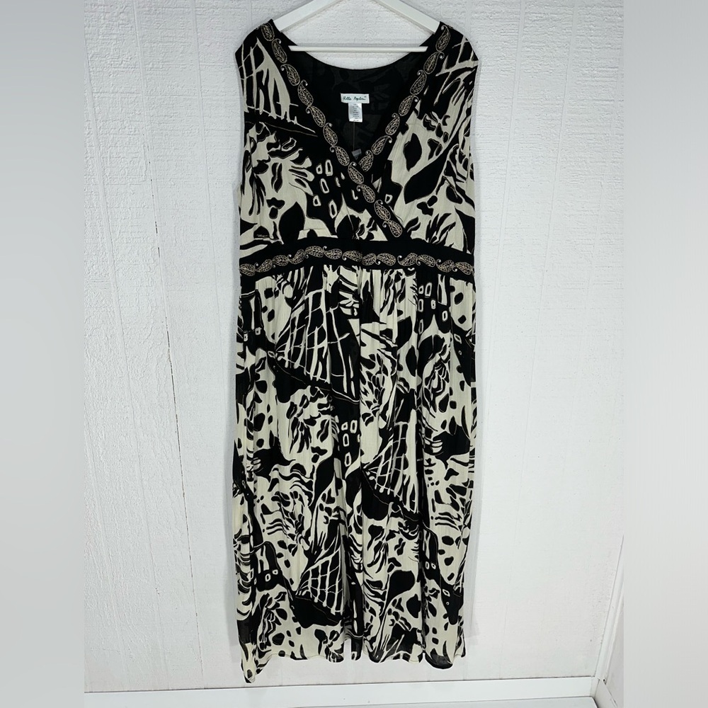 Ulla Popken black and white midi dress size 20/22